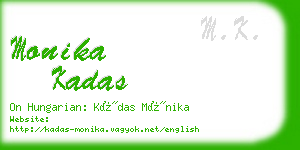 monika kadas business card